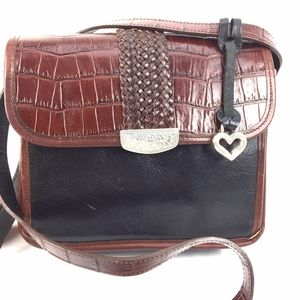 NWOT VINTAGE Brighton Brown and Black Crossbody